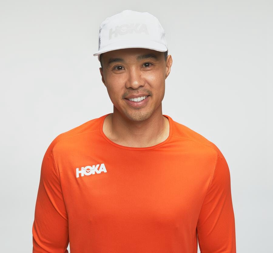 Top Hoka One One Masculino Laranja - Performance 3/4 Manga - 120-XZQVOW